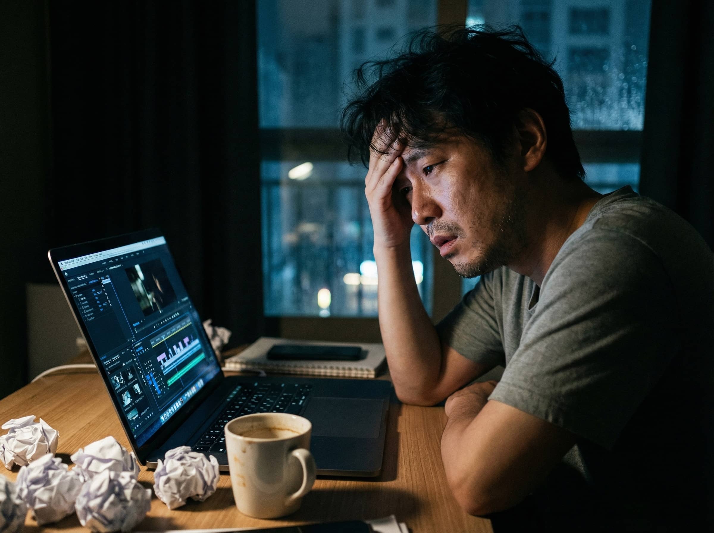 불규칙한 생활에 지친 편집자