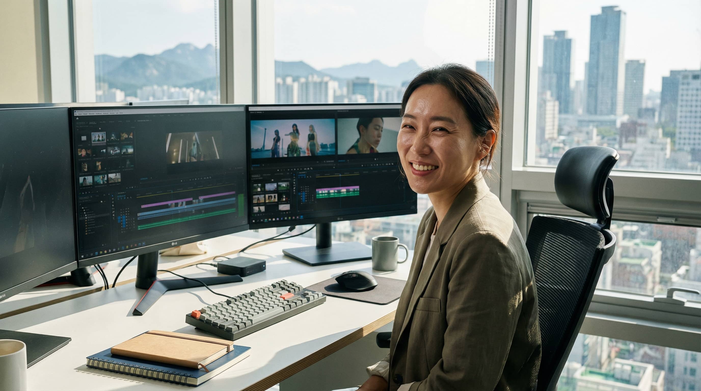 함께 일하는 모습